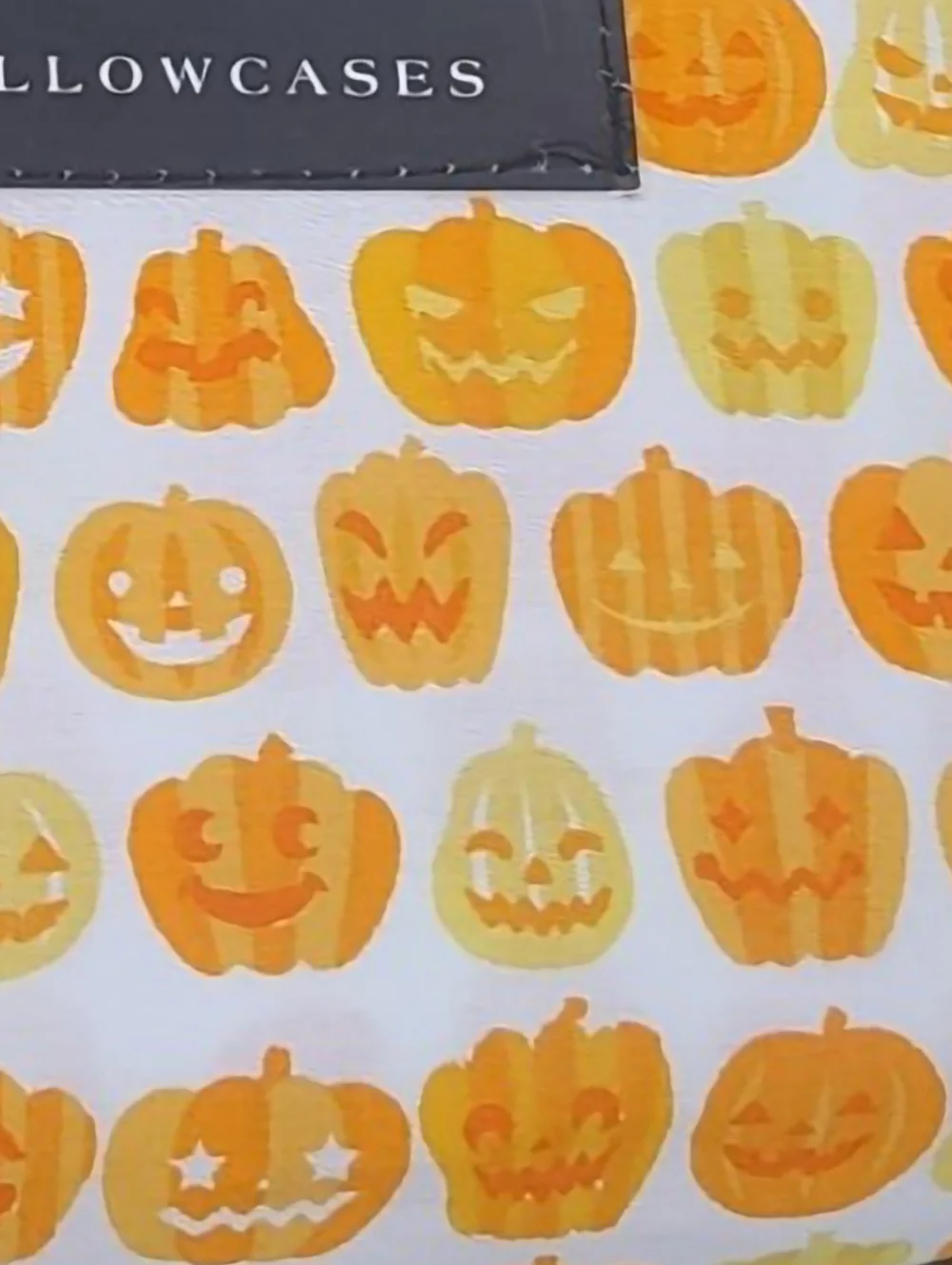 2pc Halloween Jack O Lantern Pumpkin Standard 100% Cotton Pillowcase Set New